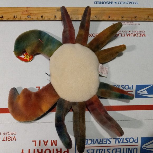 Ty Beanie Baby The Beanie Babies Collection "Claude The Crab" 1996 "Retired" PVC - Picture 9 of 15
